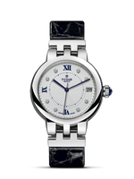 Tudor Clair de Rose 34 Stainless Steel / Silver-Roman/ Alligator (35800-0006)