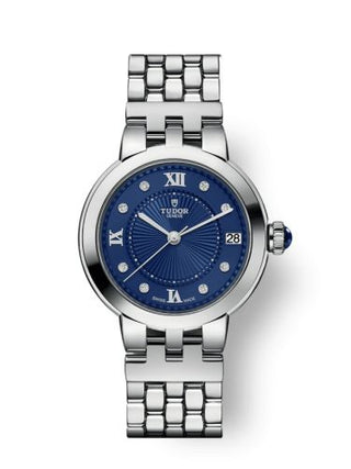 Tudor - 35800-0010  Clair de Rose 34 Stainless Steel / Blue-Diamond / Bracelet