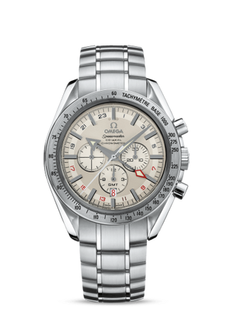 Omega - 3581.30.00  Speedmaster Broad Arrow Co-Axial GMT Stainless Steel / White / Bracelet