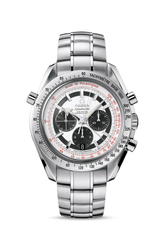 Omega - 3582.31.00  Speedmaster Broad Arrow Co-Axial Rattrapante Stainless Steel / Panda / Bracelet