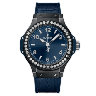 Hublot - 361.CM.7170.LR.1204  Big Bang 38 Quartz Ceramic - Diamond / Blue / Alligator