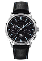 Glashütte Original Senator Chronograph Panorama Date Stainless Steel / Silver / Rubber / Pin (1-37-01-03-02-07)