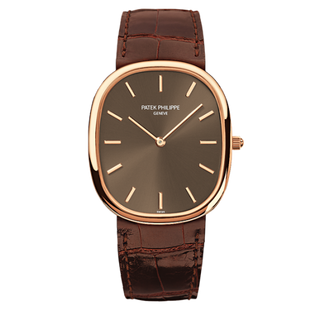 Patek Philippe - 3738/100R-001  Golden Ellipse 3738 Rose Gold / Brown