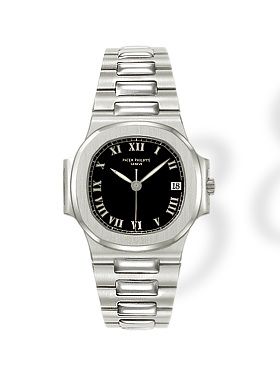 Patek Philippe - 3800/1A-XII  Nautilus 3800 Stainless Steel / Black - Roman