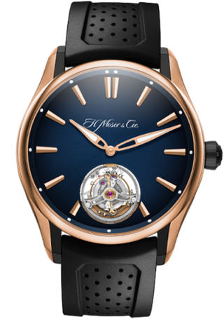 H. Moser & Cie - 3804-0900  Pioneer Tourbilon Red Gold / Midnight Blue