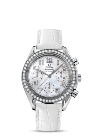 Omega - 3835.70.36  Speedmaster Reduced Ladies Stainless Steel / Diamond / MOP / White