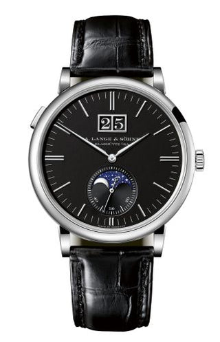 A. Lange & Söhne - 384.029  Saxonia Moonphase White Gold / Black