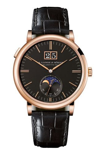 A. Lange & Söhne - 384.031  Saxonia Moonphase Pink Gold / Black