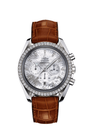 Omega - 3855.75.12  Speedmaster Broad Arrow Stainless Steel / Diamond / MOP