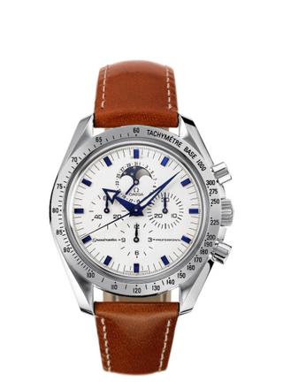 Omega - 3875.20.37  Speedmaster Professional Moonphase Broad Arrow Stainless Steel / Ivory