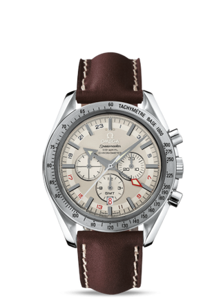 Omega - 3881.30.37  Speedmaster Broad Arrow Co-Axial GMT Stainless Steel / White