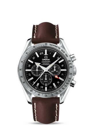 Omega - 3881.50.37  Speedmaster Broad Arrow Co-Axial GMT Stainless Steel / Black