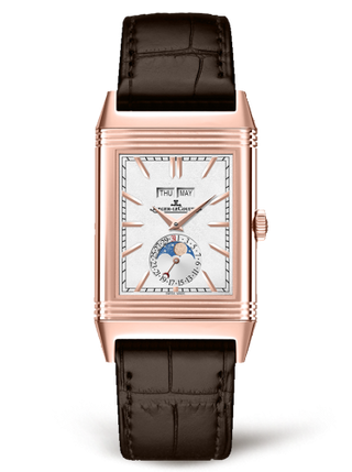 Jaeger-LeCoultre - 3912420  Reverso Tribute Calendar Pink Gold / Silver / Alligator