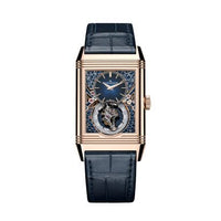 Jaeger-LeCoultre Reverso Classic Small Duetto Stainless Steel / Silver / Alligator (39424E1)