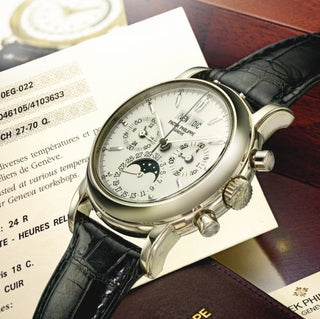 Patek Philippe - 3970EG-022  Perpetual Calendar Chronograph 3970 White Gold / Silver