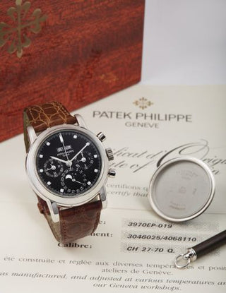 Patek Philippe - 3970EP-019  Perpetual Calendar Chronograph 3970 Platinum / Black Diamond