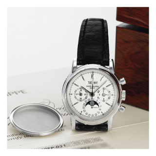 Patek Philippe - 3970EP-021  Perpetual Calendar Chronograph 3970 Platinum / Silver Stick