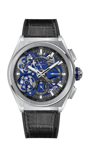 Zenith - 40.9000.9020/78.R582  Defy Double Tourbillon Platinum / Skeleton / Alligator