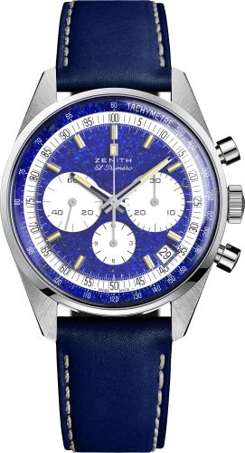 Zenith - 40.P386.400/57.C842  El Primero A386 Platinum / Lapis Lazuli / Phillips