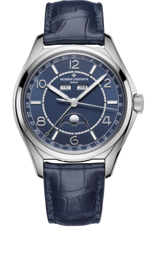 Vacheron Constantin - 4000E/000A-B548  FiftySix Complete Calendar Stainless Steel / Blue