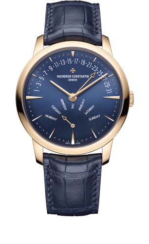 Vacheron Constantin - 4000U/000R-B516  Patrimony Retrograde Day-Date Pink Gold / Blue