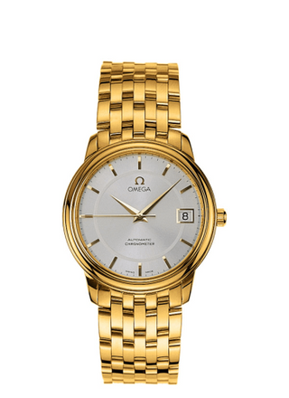 Omega - 4100.31.00  De Ville Prestige Automatic 34.7 Yellow Gold / White / Bracelet