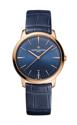 Vacheron Constantin - 4100U/000R-B643  Patrimony 36mm Self-Winding Pink Gold / Blue