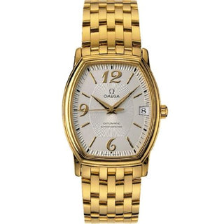 Omega - 4103.31.00  De Ville Prestige Automatic 31.2 Tonneau Yellow Gold / Silver / Bracelet