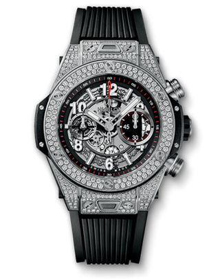 Hublot - 411.NX.1170.RX.1704  Big Bang Unico 45 Titanium / Pavé / Black