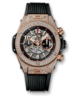 Hublot - 411.OX.1180.RX.1704  Big Bang Unico 45 King Gold / Pavé / Black