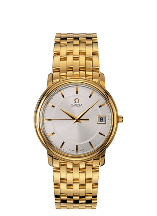 Omega - 4110.31.00  De Ville Prestige Quartz 34.4 Yellow Gold / Silver / Bracelet