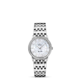 Omega - 413.15.27.60.05.001  De Ville Prestige Quartz 27 Stainless Steel / Diamond / MOP / Bracelet