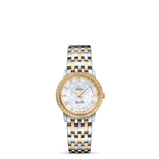 Omega - 413.25.27.60.05.001  De Ville Prestige Quartz 27 Stainless Steel / Yellow Gold / Diamond / Bracelet