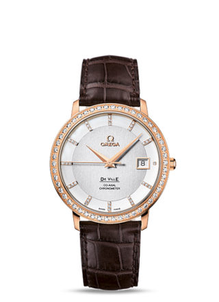 Omega - 413.58.37.20.52.001  De Ville Prestige Co-Axial 36.5 Red Gold / Diamond