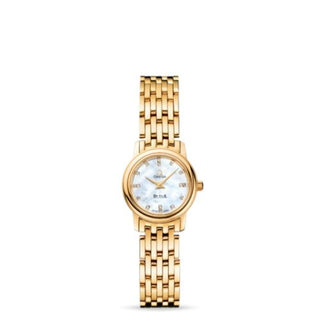 Omega - 4170.76.00  De Ville  Prestige Quartz 22 Yellow Gold / MOP Diamond / Bracelet