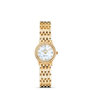 Omega - 4175.76.00  De Ville Prestige Quartz 22 Yellow Gold Diamond / MOP Diamond / Bracelet