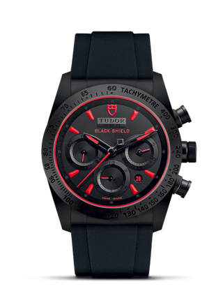 Tudor - 42000CR-0001  Fastrider Black Shield Ceramic / Black-Red / Rubber