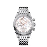 Omega - 422.10.41.50.04.001  De Ville Co-Axial 41 Chronoscope Stainless Steel / White / Bracelet / St. Moritz