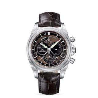 Omega - 422.13.44.52.13.001  De Ville Co-Axial 44 Chronoscope GMT Stainless Steel / Brown