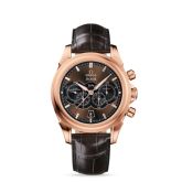 Omega - 422.53.41.52.13.001  De Ville Co-Axial 41 Chronograph 4 Counters Red Gold / Brown / Alligator