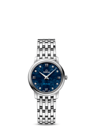 Omega - 424.10.27.60.53.003  De Ville Prestige Quartz 27.4 Stainless Steel / Blue / Bracelet / Orbis