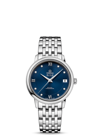 Omega - 424.10.33.20.53.001  De Ville Prestige Co-Axial 32.7 Stainless Steel / Blue / Stainless Steel