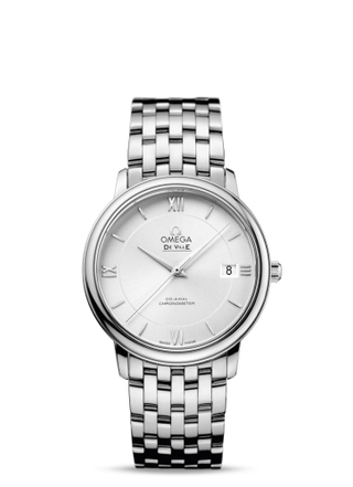 Omega - 424.10.37.20.02.001  De Ville Prestige Co-Axial 36.8 Stainless Steel / Silver / Bracelet