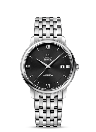 Omega - 424.10.40.20.01.001  De Ville Prestige Co-Axial 39.5 Stainless Steel / Black / Bracelet