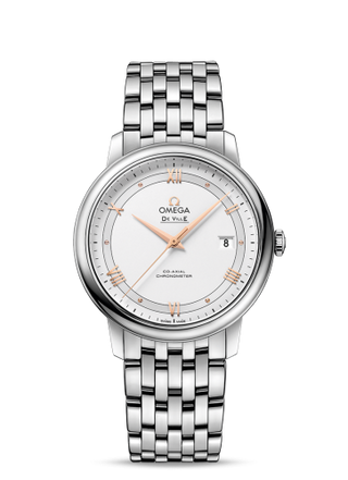 Omega - 424.10.40.20.02.002  De Ville Prestige Co-Axial 39.5 Stainless Steel / Vintage Silver / Bracelet