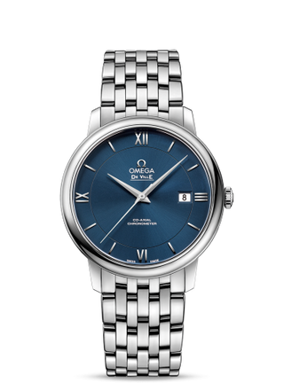 Omega - 424.10.40.20.03.001  De Ville Prestige Co-Axial 39.5 Stainless Steel / Blue / Bracelet