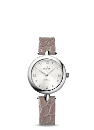 Omega - 424.13.27.60.52.001  De Ville Prestige Dewdrop Quartz 27.4 Stainless Steel / Silver