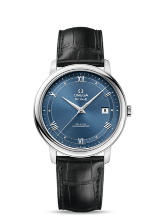 Omega - 424.13.40.20.03.002  De Ville Prestige Co-Axial 39.5 Stainless Steel / Vintage Blue