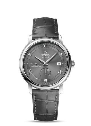 Omega - 424.13.40.21.06.001  De Ville Prestige Co-Axial 39.5 Power Reserve Stainless Steel / Vintage  Grey