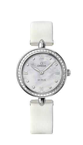 Omega - 424.17.27.60.55.001  De Ville Prestige Dewdrop Quartz 27.4 Stainless Steel / MOP / Diamond